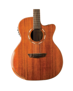 Washburn WCG55CE Comfort Deluxe 55 Series Grand Auditorium Cutaway Acoustic Electic Guitar. Koa