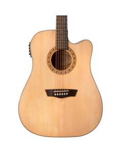 Washburn D7SCE Harvest Dreadnought Cutaway Acoustic Guitar. Natural Gloss TGF33