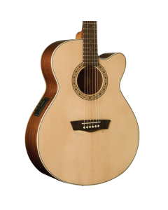Washburn G7SCE Harvest Grand Auditorium Cutaway Acoustic Guitar. Natural Gloss TGF33
