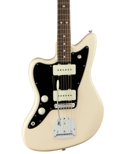 Fender American Pro Left-Handed Jazzmaster Electric Guitar. Rosewood FB, Olympic White