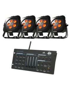American DJ WIFLYPARPAK1 4 WIFLY PAR QA5 1 WIFLY RGBW8C