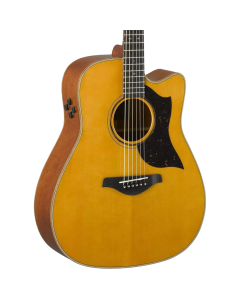 Yamaha Folk Cutaway Acoustic Electic Guitar - Mahogany - Vinatge Natural