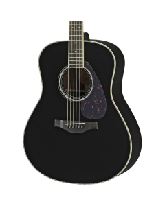 Yamaha L Series Rosewood Folk Acoustic Guitar, Black With Passive Pickup With Case