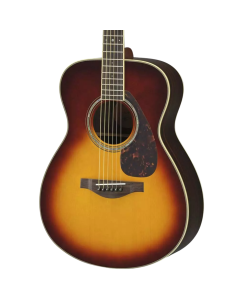 Yamaha L Series Rosewood Small Body Acoustic Guitar, Brown Sunburst With Passive Pickup