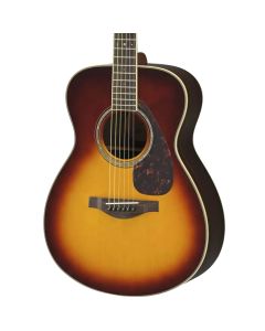 Yamaha L Series Rosewood Folk Acoustic Guitar With Passive Pickup And Hard Bag; Brown Sunburst
