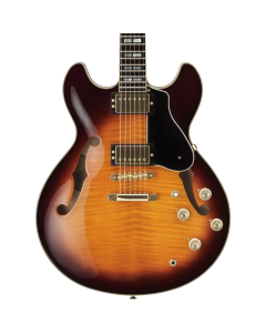 Yamaha SA2200 Semi-Hollowbody Electric Guitar, Sycamore Top; Brown Sunburst