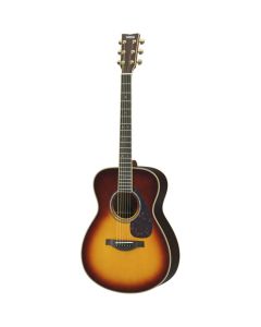 Yamaha L Series Rosewood Small Body Acoustic Guitar With Passive Pickup And Hard Bag; Brown Sunburst