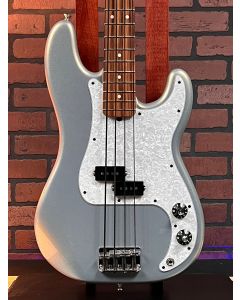 TGF CHOP SHOP Modded Fender Player Precision Electric Bass Guitar Silver, Pau Ferro, Mint!