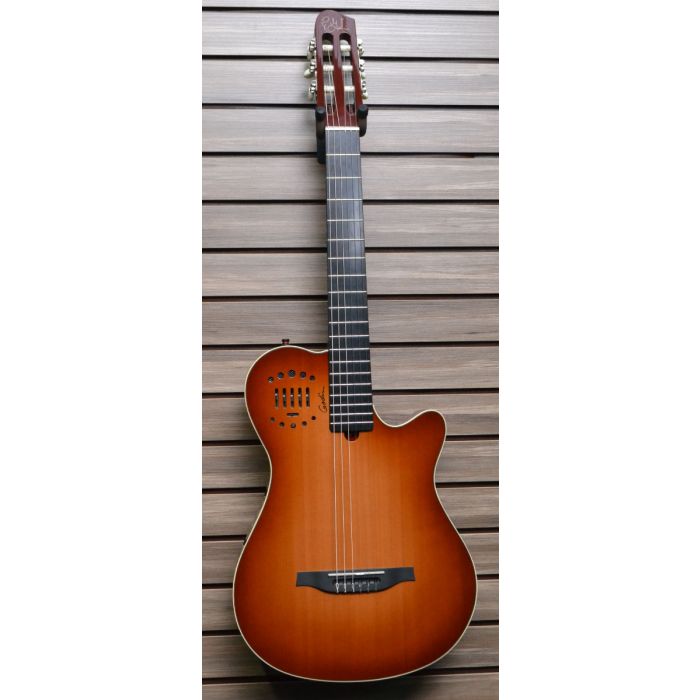 Godin Multiac Grand Concert Duet Nylon String Acoustic-Electric Guitar  Ambiance Lighburst