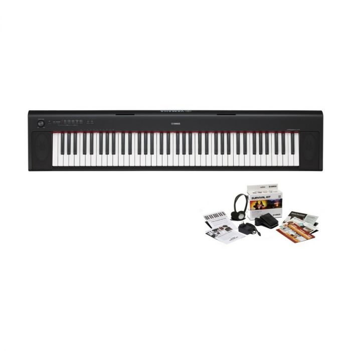 Yamaha NP32B 76-Key Piaggero Ultra-Portable Digital Piano Black Kit