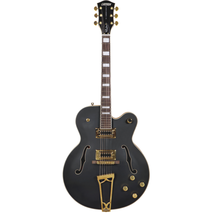 Gretsch G5191BK Tim Armstrong Signature Electromatic Hollow Body Electric Guitar. Gold Hardware Flat Black