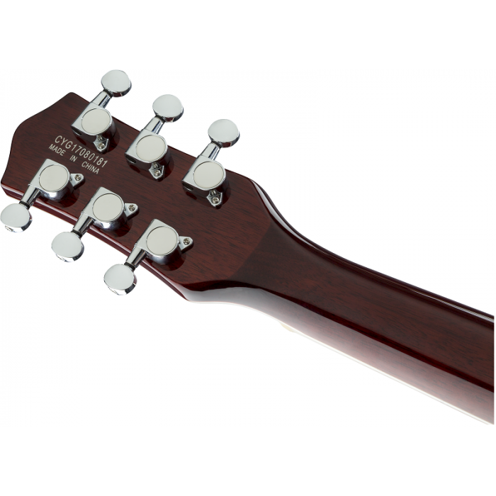 Gretsch G5220LH Electromatic Jet BT Single Cut Left Handed Electric Guitar with V Stoptail. Black Walnut FB Dark Cherry Metallic
