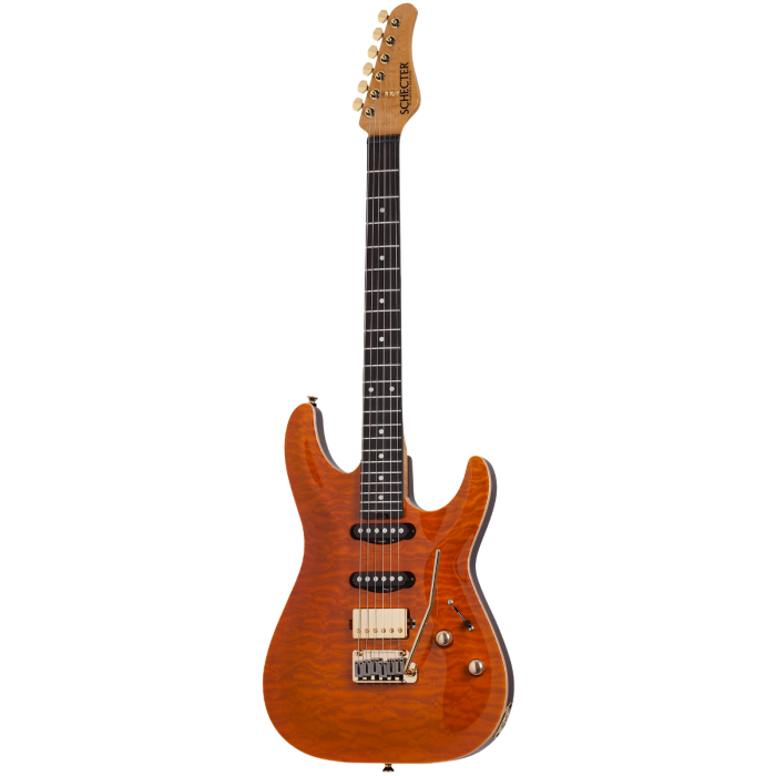 Schecter California Classic Electric Guitar. Transparent Amber