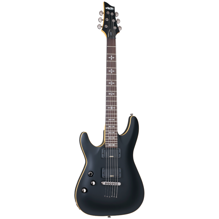 Schecter Demon-6 Electric Guitar. Left Handed Satin Black