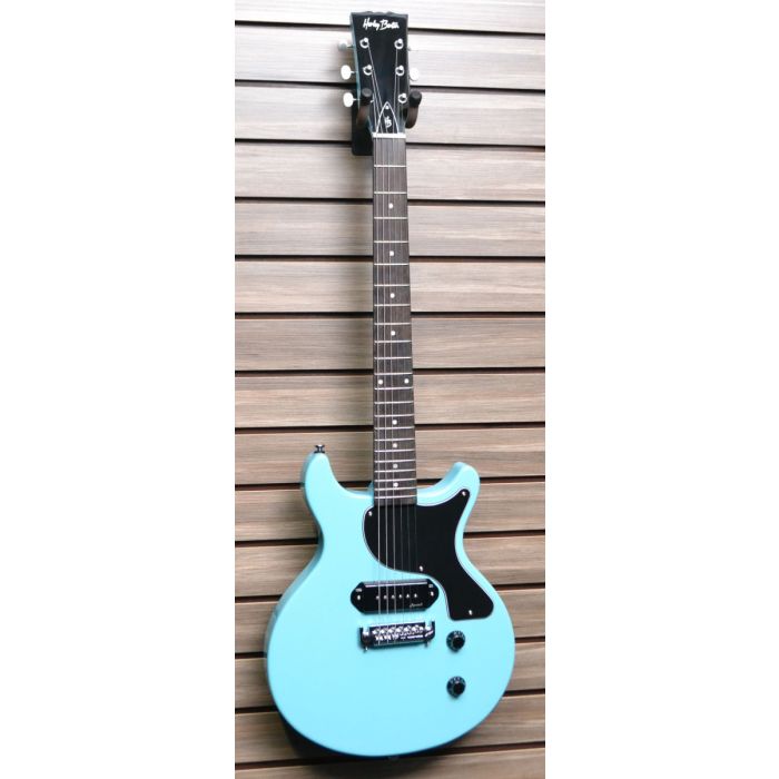 Harley Benton DC Fat Junior 2020 Ferris Blue Limited Run Stack P90 With Coil Split Rare SN 0203