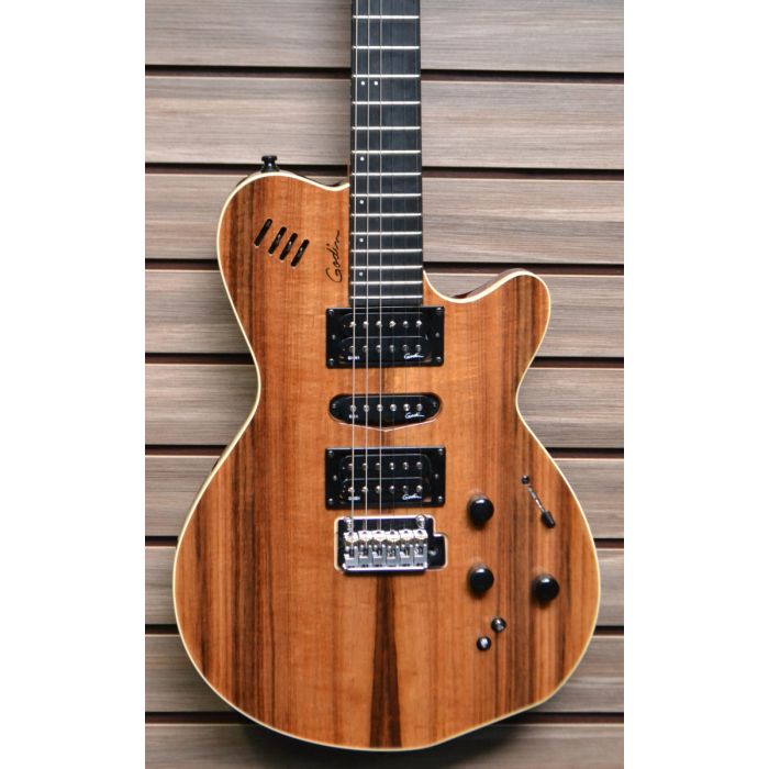 Godin xtSA Synth Access Electric Guitar Natural Koa TGF11