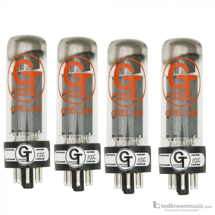 Groove Tubes GT-EL34-RQ Quartet Matched Power Tubes Medium