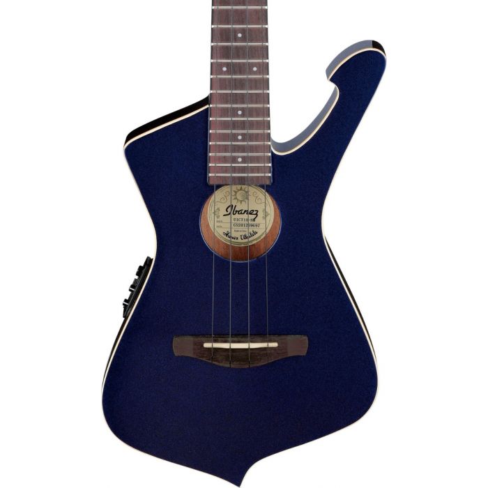 Ibanez UICT10MM Iceman Tenor AcousticElectric Ukulele Midnight