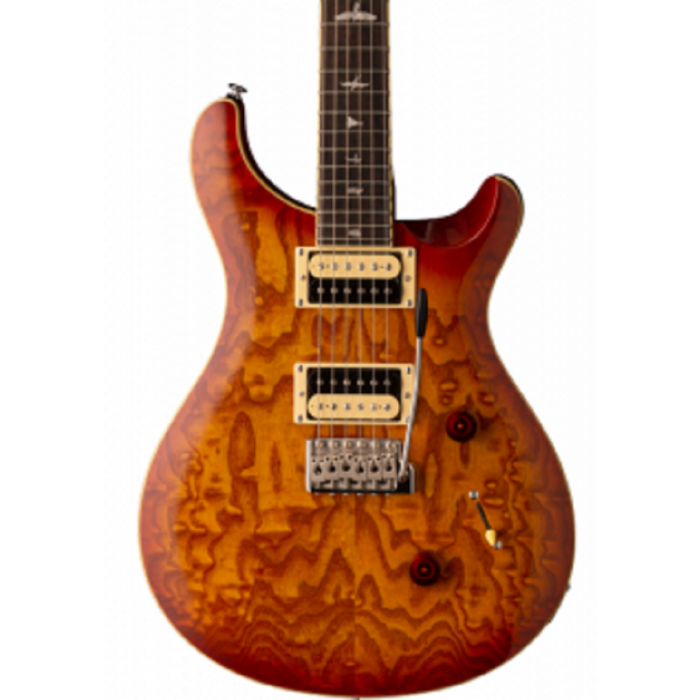 PRS Se Custom 24 Exotic Top Burled Ash Electric Guitar Vintage Sunburst