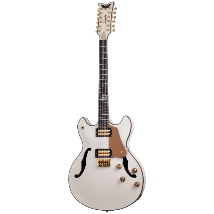 Schecter Wayne Hussey Corsair-12 Electric Guitar. Ivory