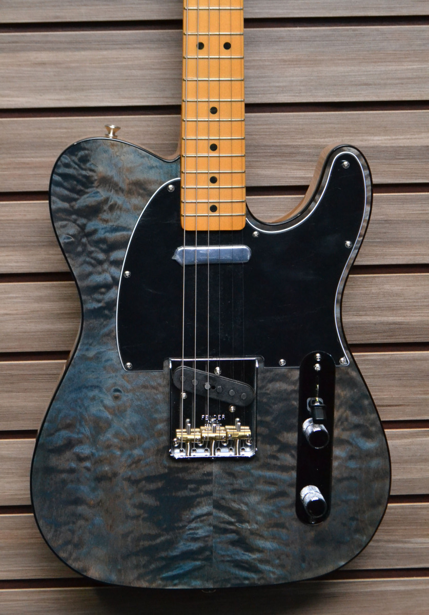 Fender Rarities Quilt Maple Top Telecaster Electric Guitar Blue Cloud
