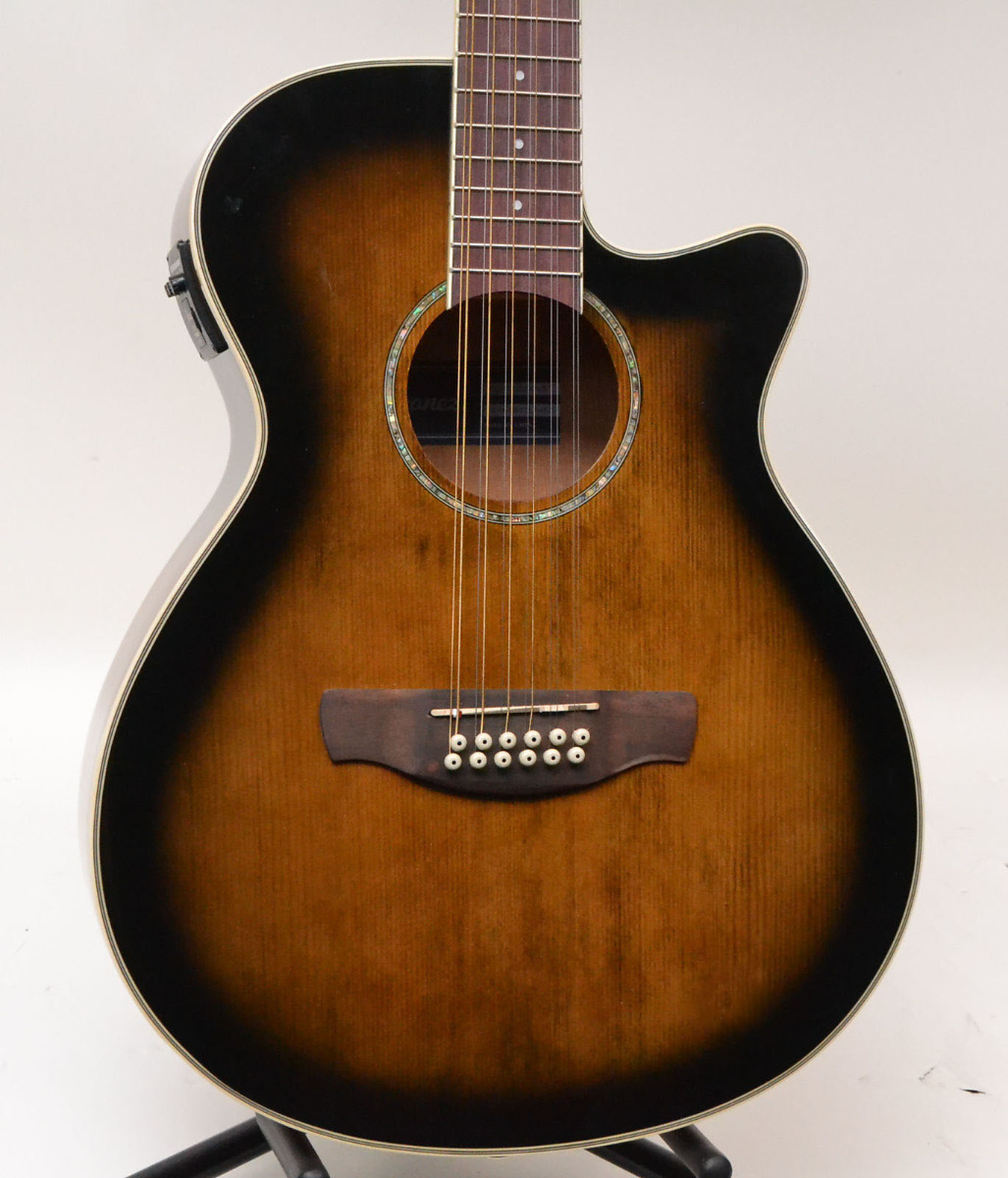 Ibanez Aeg1812ii Dvs 12 String Acoustic Electric Guitar Dark Violin Sunburst 887802202562 Ebay 